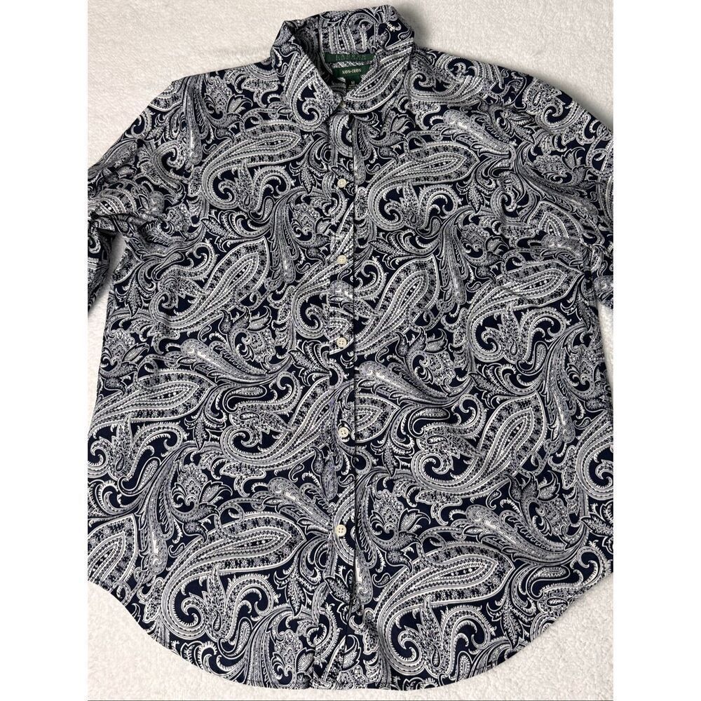 Lauren Ralph Lauren Womens Paisley Blouse, Size M - Picture 8 of 9